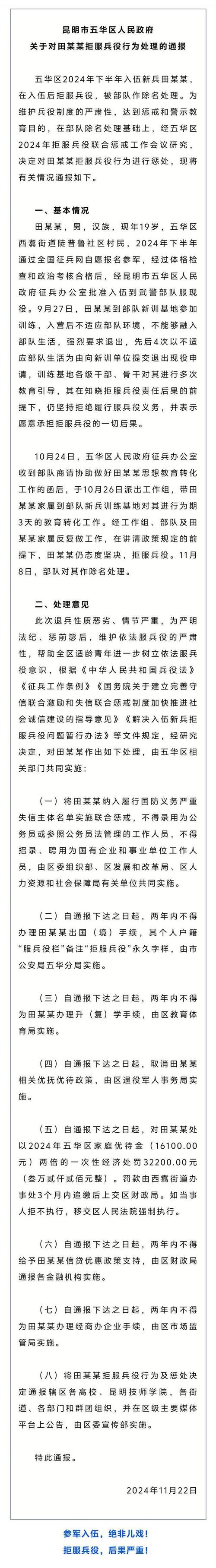 拒服兵役受7项处罚,上门取货_123随叫随到